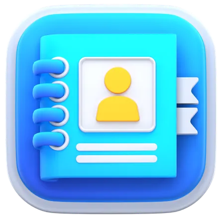 Contact Book  3D Icon