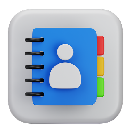 Contact Book  3D Icon