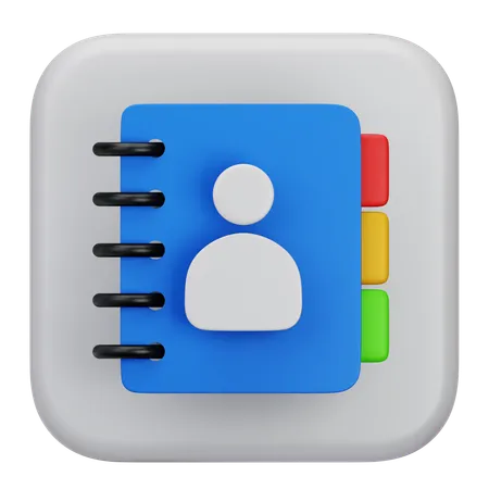 Contact Book  3D Icon