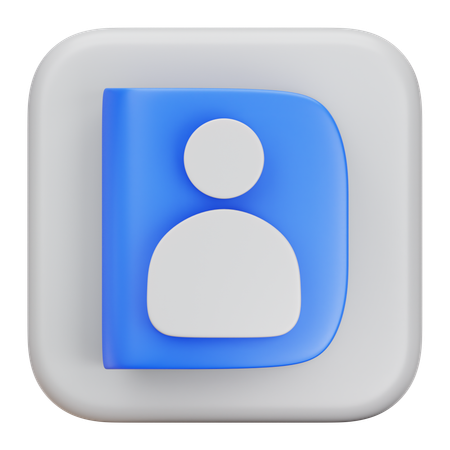 Contact Book  3D Icon