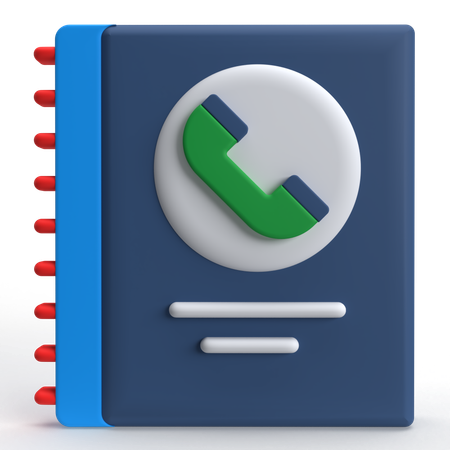 Contact Book  3D Icon