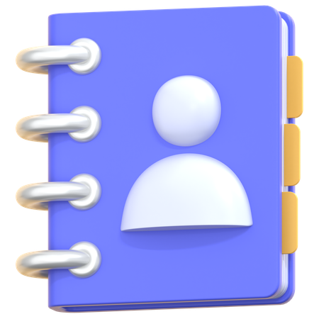 Contact book  3D Icon