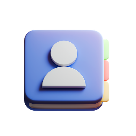 Contact Book  3D Icon
