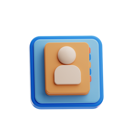 Contact Book  3D Icon