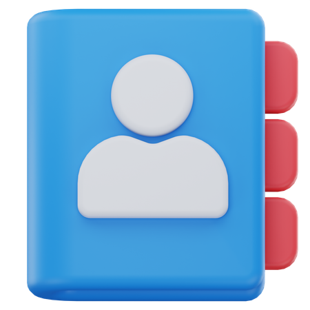 Contact book  3D Icon