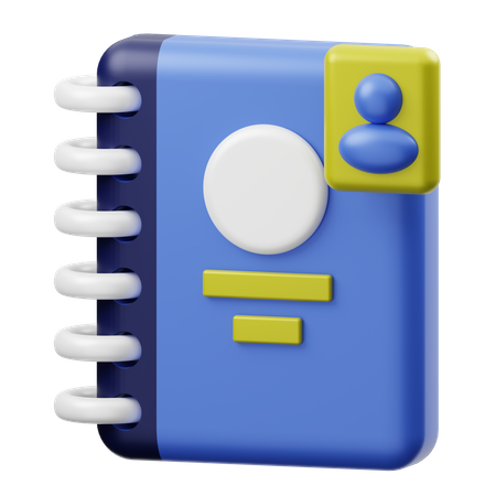 Contact Book  3D Icon
