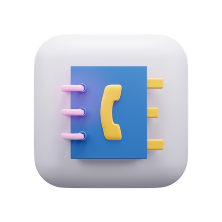 Contact Book  3D Icon