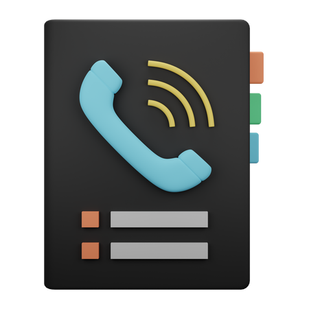 Contact Book  3D Icon
