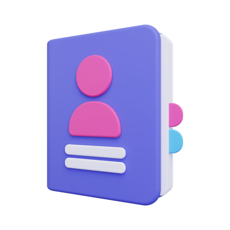 Contact Book  3D Icon