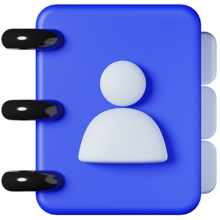 Contact Book  3D Icon