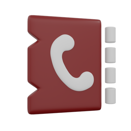 Contact Book  3D Icon