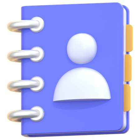 Contact book  3D Icon