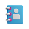 contacts book 3d logo