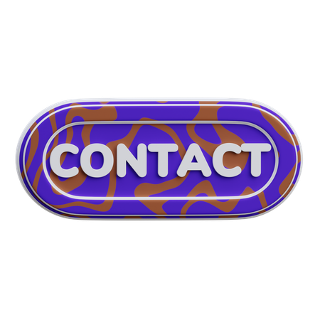 Contact Button  3D Icon