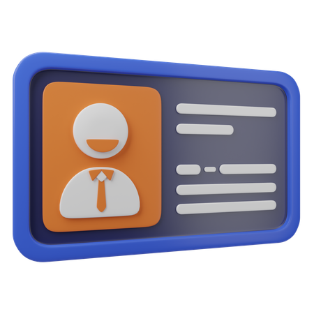 Contact Card  3D Icon