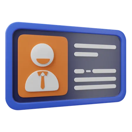 Contact Card  3D Icon