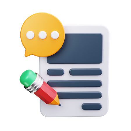 Contact Form  3D Icon