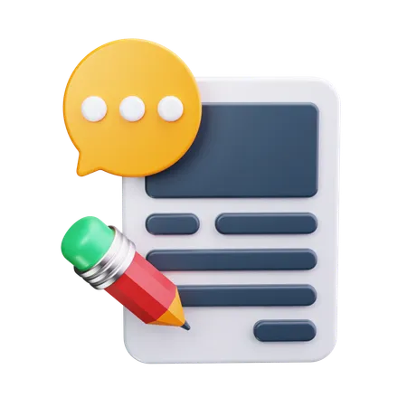Contact Form  3D Icon