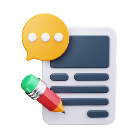 Contact Form  3D Icon