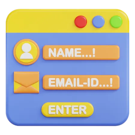 Contact Form  3D Icon