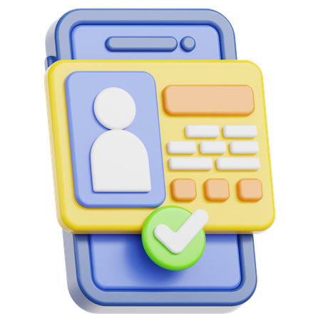 Contact information 3D Icon
