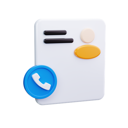 Contact Information  3D Icon