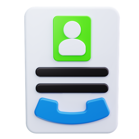 Contact Information  3D Icon