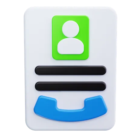 Contact Information  3D Icon