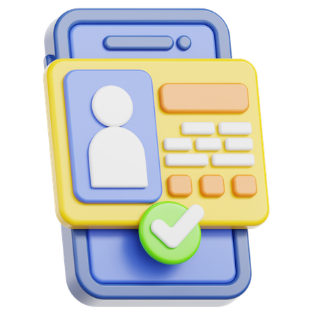 Contact information  3D Icon