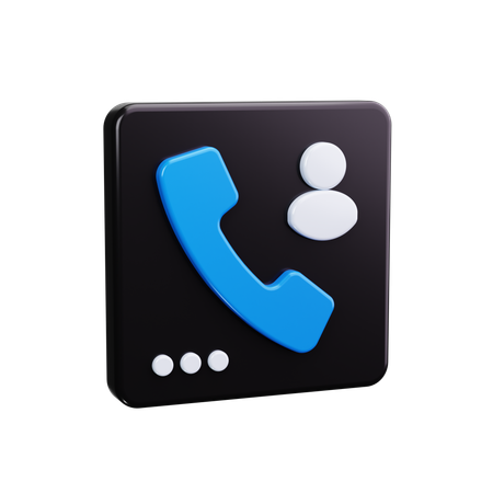 Contact Number  3D Icon