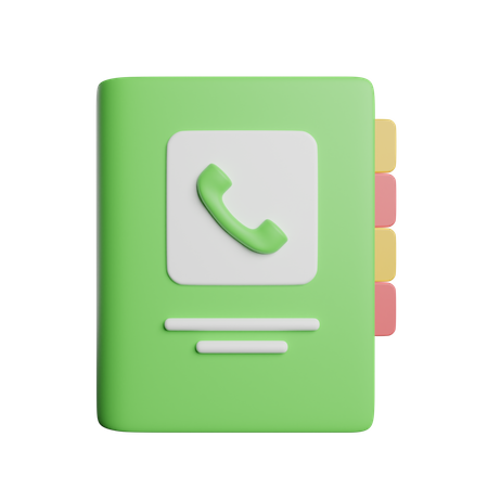 Contact Number Book  3D Icon