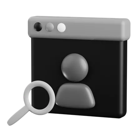 Recherche de contacts  3D Icon