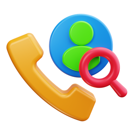 Contact Search  3D Icon