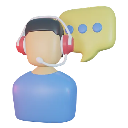 Contact Support  3D Illustration