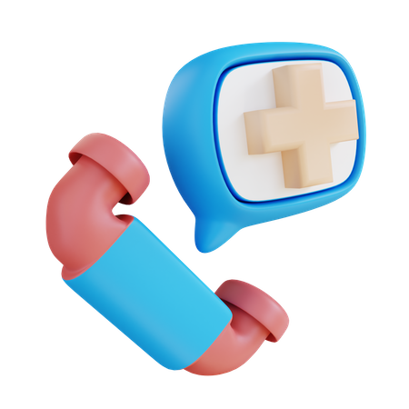 Contact d'urgence sanitaire  3D Icon