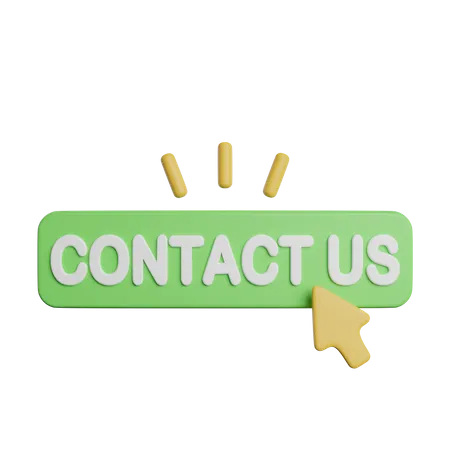 Contact Us Button  3D Icon