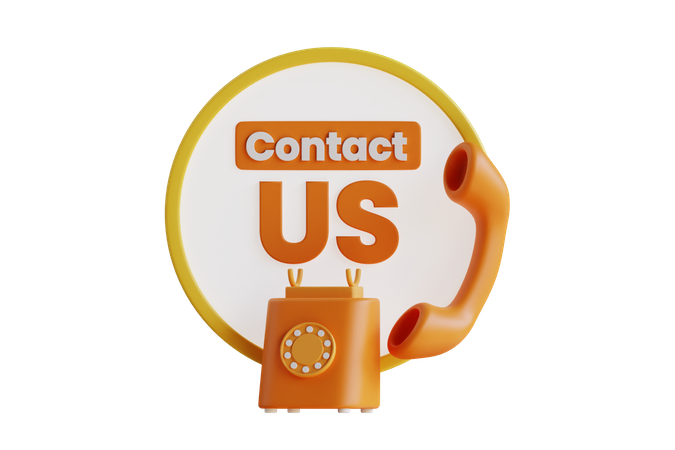 Contact Us Button  3D Icon