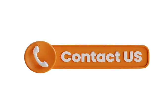 Contact Us Button  3D Icon