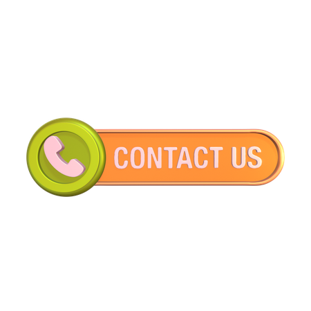 Contact Us Button  3D Icon