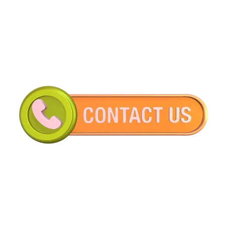 Contact Us Button  3D Icon