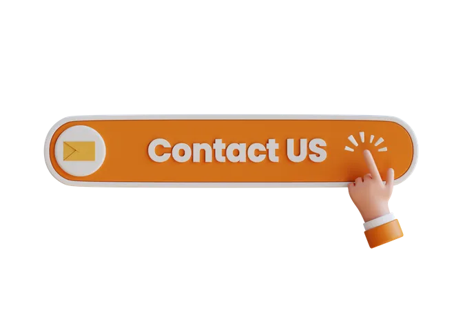 Contact Us Button  3D Icon