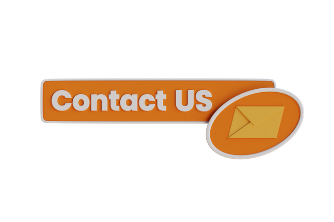 Contact Us Button 3D Icon