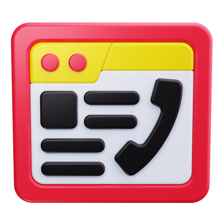 お問い合わせフォーム  3D Icon