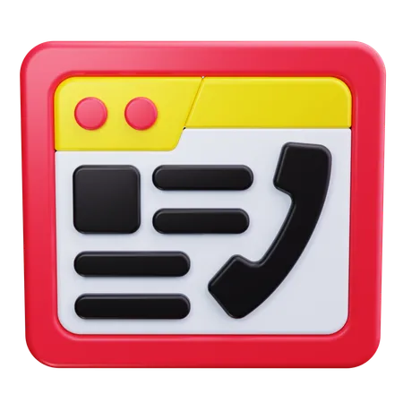 お問い合わせフォーム  3D Icon