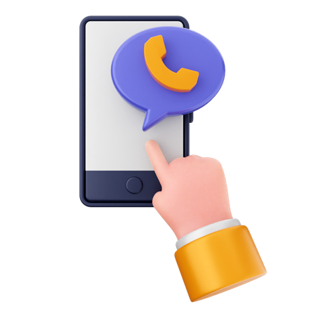 Contact User Smartphone  3D Icon