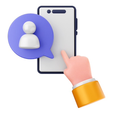 Contacter l'utilisateur smartphone  3D Icon