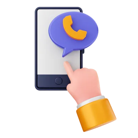 Contacter l'utilisateur smartphone  3D Icon