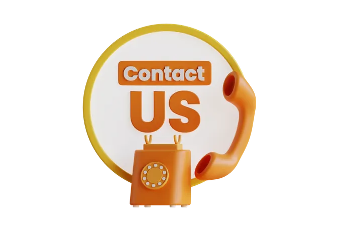 Bouton contactez-nous  3D Icon