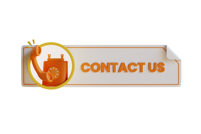 Bouton contactez-nous  3D Icon