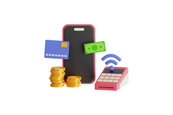 Contactless payment  3D Icon